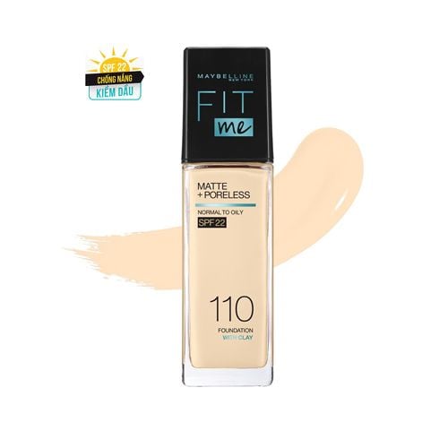 CT - Kem Nền Maybelline Fit Me Matte Poreless Foundation SPF22 30ml #110