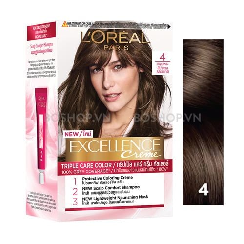 CT - Thuốc Nhuộm Tóc Phủ Bạc L'Oreal Excellence Crème 4.0