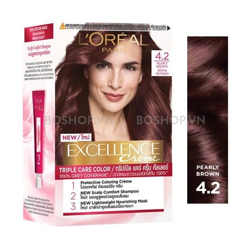 CT - Thuốc Nhuộm Tóc Phủ Bạc L'Oreal Excellence Crème 4.2
