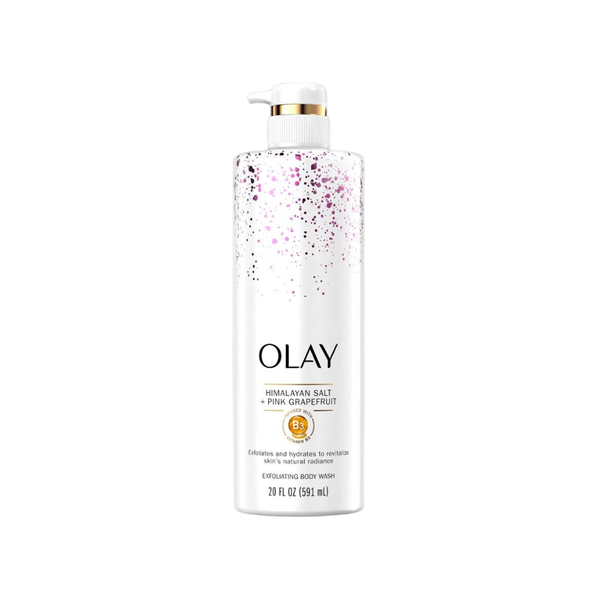 Sữa Tắm Olay Himalayan Salt + Pink Grapefruit & Vitamin B3 Exfoliating & Revitalizing Body Wash 591ml