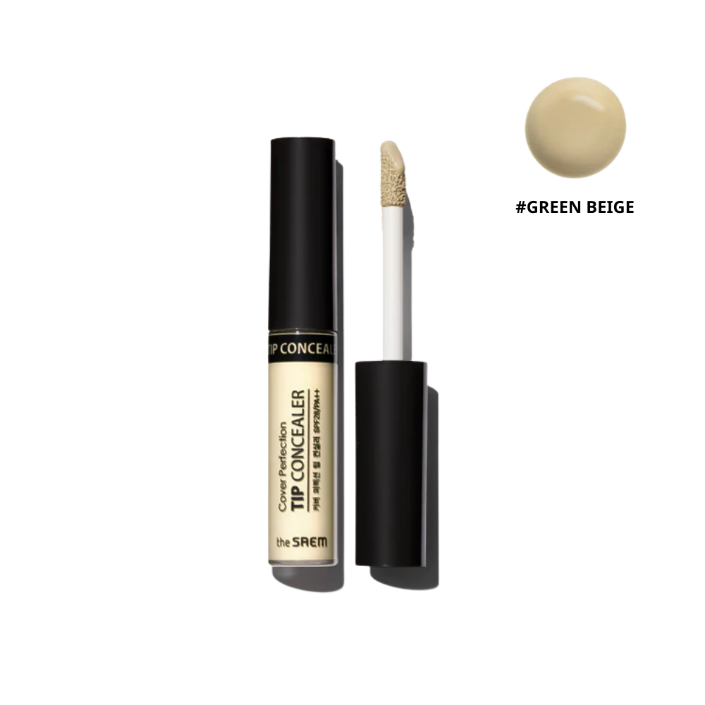  Kem Che Khuyết Điểm The Saem Cover Perfection Tip Concealer 6.5g #Green Beige 