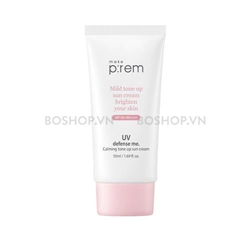Kem Chống Nắng Nâng Tông Make P:rem UV Defense Me. Calming Tone Up Sun Cream SPF50+ PA++++ 50ml