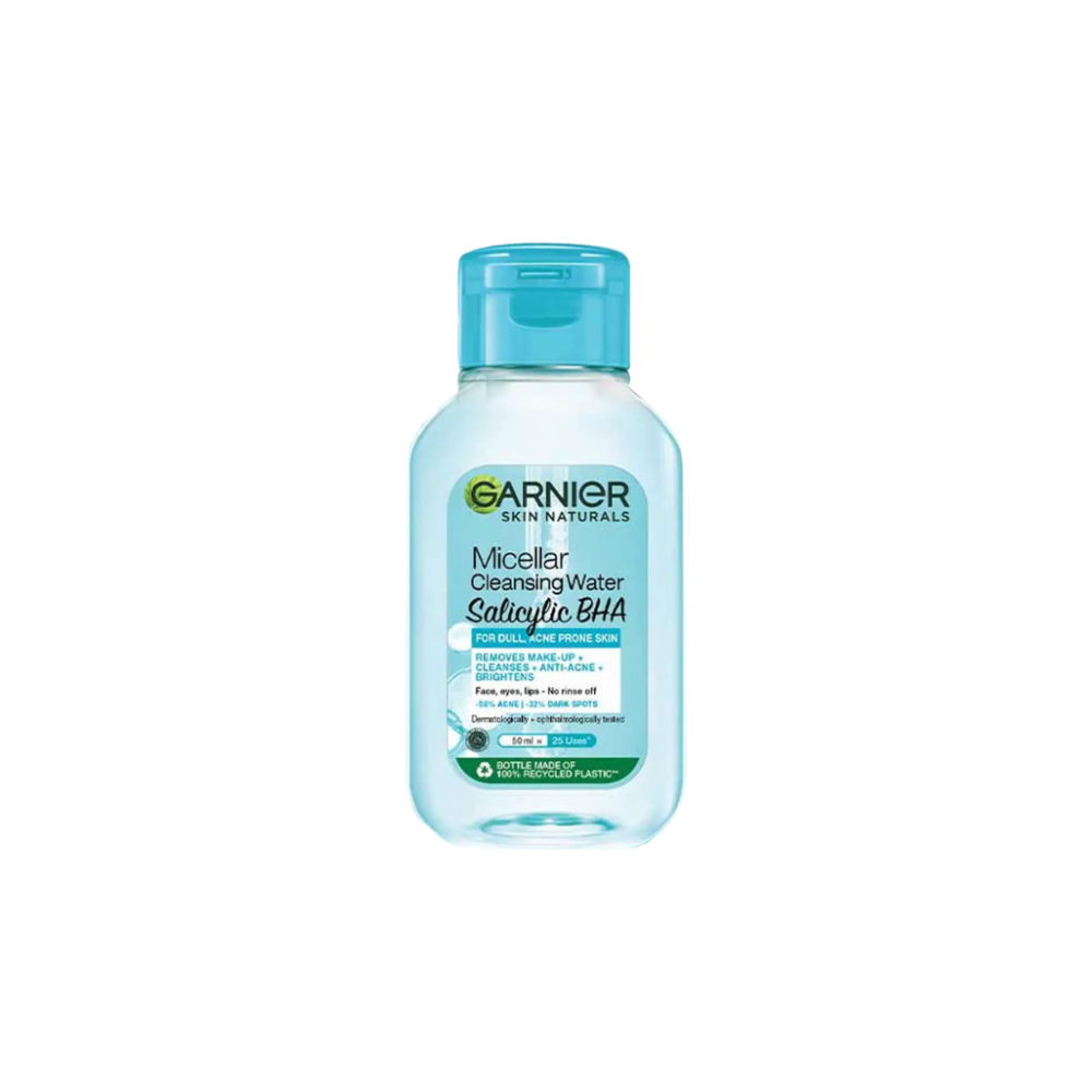  Nước Tẩy Trang Làm Sạch Và Ngăn Ngừa Mụn Garnier Micellar Cleansing Salicylic BHA Water For Oily & Acne-Prone Skin 50ml 