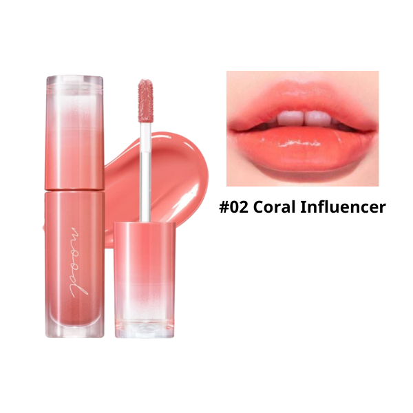 Son Tint Bóng Peripera Ink Mood Glowy Tint 4g #02 Coral Influencer