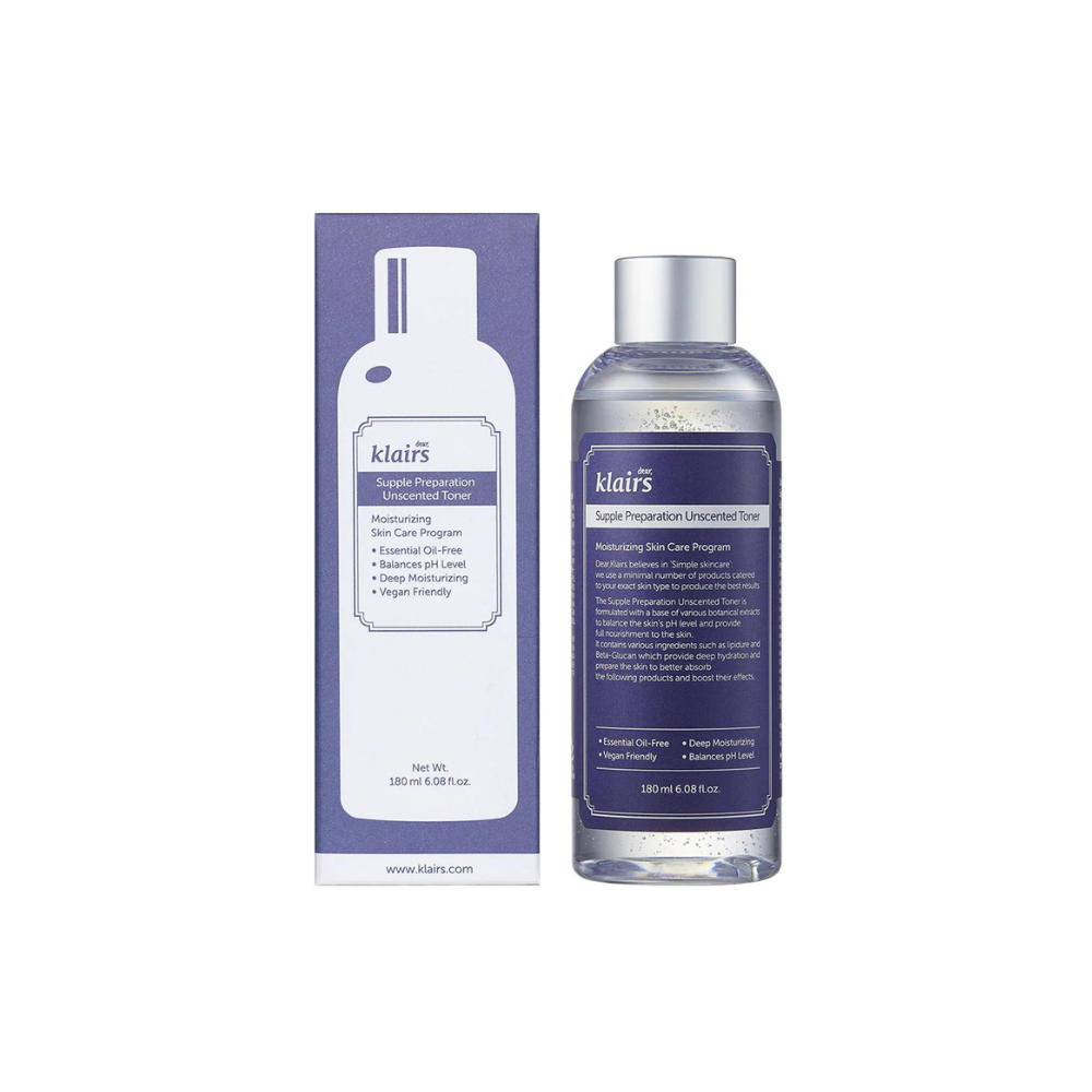  Nước Hoa Hồng Klairs Supple Preparation Unscented Toner 180ml 