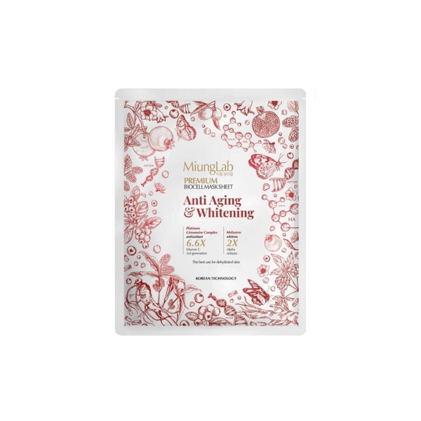 Mặt Nạ Giấy Dưỡng Ẩm Và Làm Trắng Miunglab Premium Biocell Mask Sheet 25ml