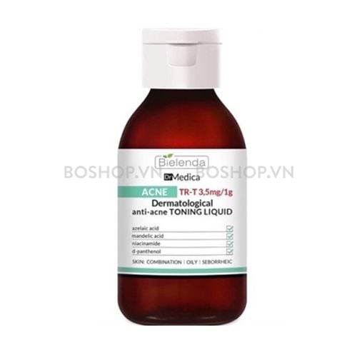 CT - Nước Hoa Hồng Cho Da Dầu, Mụn Bielenda Dr Medica Acne Dermatological Anti-Acne Toning Liquid 250ml