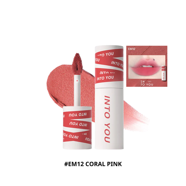 Son & Má Hồng Dạng Bùn Lì Into You Shero Super Matte Lip & Cheek Mud 1.8g #EM12 Coral Pink
