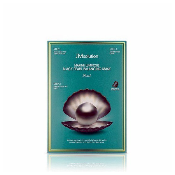 Mặt Nạ Giấy Dưỡng Trắng Da Sáng Mịn JM Solution Marine Luminous Black Pearl Mask 30ml