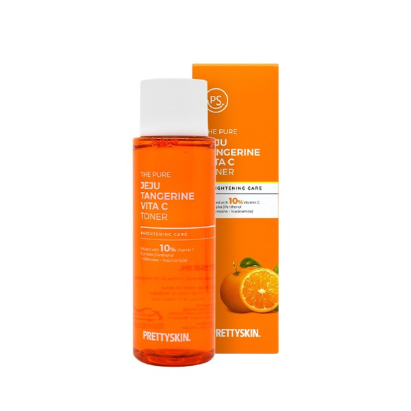 Nước Hoa Hồng Dưỡng Trắng Pretty Skin The Pure Jeju Tangerine Vita C Toner 250ml