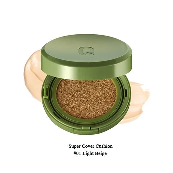 Phấn Nước Glamrr Q Vegan Super Cover Cushion SPF50+ PA+++ #01 Light Beige