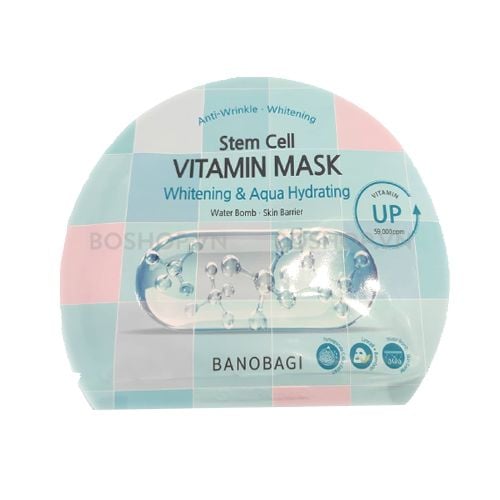 Mặt Nạ Dưỡng Trắng, Cấp Nước Banobagi Stem Cell Vitamin Mask Whitening & Aqua Hydrating 30g