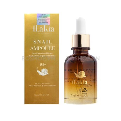 Tinh Chất Ốc Sên Chống Lão Hóa Và Phục Hồi Da Chuyên Sâu ILakia Snail Ampoule 30ml (Date 02/26)