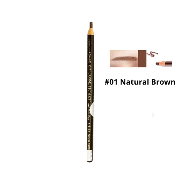 Chì Xé Kẻ Mày Coloured Soft Cosmetic Art Eyebrow Pencil No 1818 #01 Natural Brown