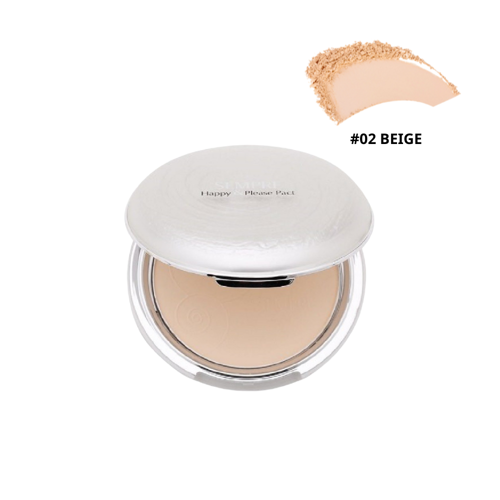  Phấn Phủ GEO Sempre Happy & Please Pact 22g #02 Beige 