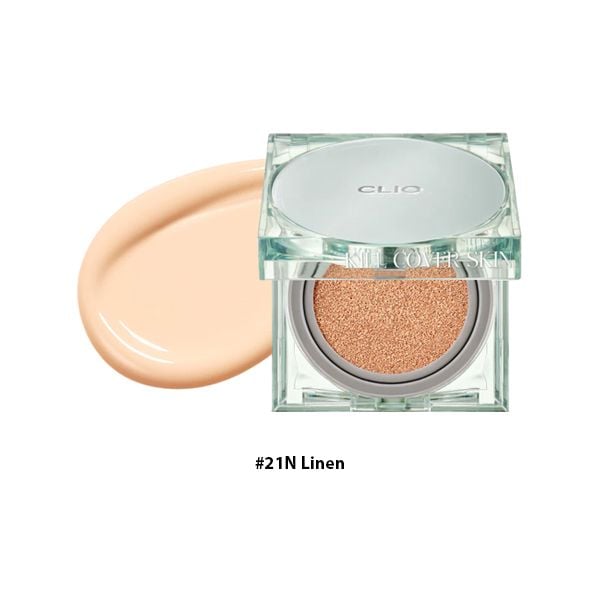 Phấn Nước Clio Kill Cover Skin Fixer Cushion SPF50+ PA+++ 15g #21N Linen