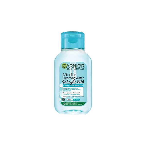 Nước Tẩy Trang Làm Sạch Và Ngăn Ngừa Mụn Garnier Micellar Cleansing Salicylic BHA Water For Oily & Acne-Prone Skin 50ml