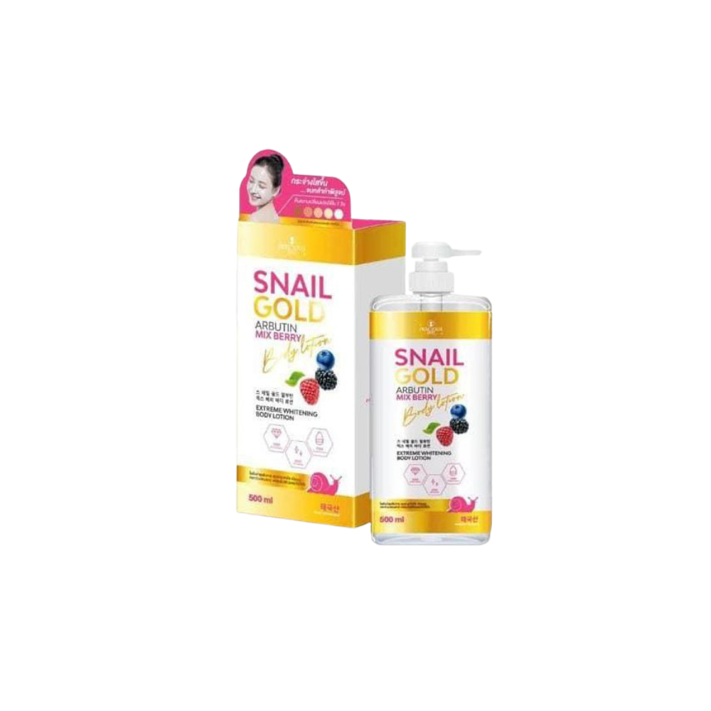  HXT - Sữa Dưỡng Thể Dưỡng Trắng Body Precious Skin Snail Gold Arbutin Mix Berry Body Lotion 500ml 