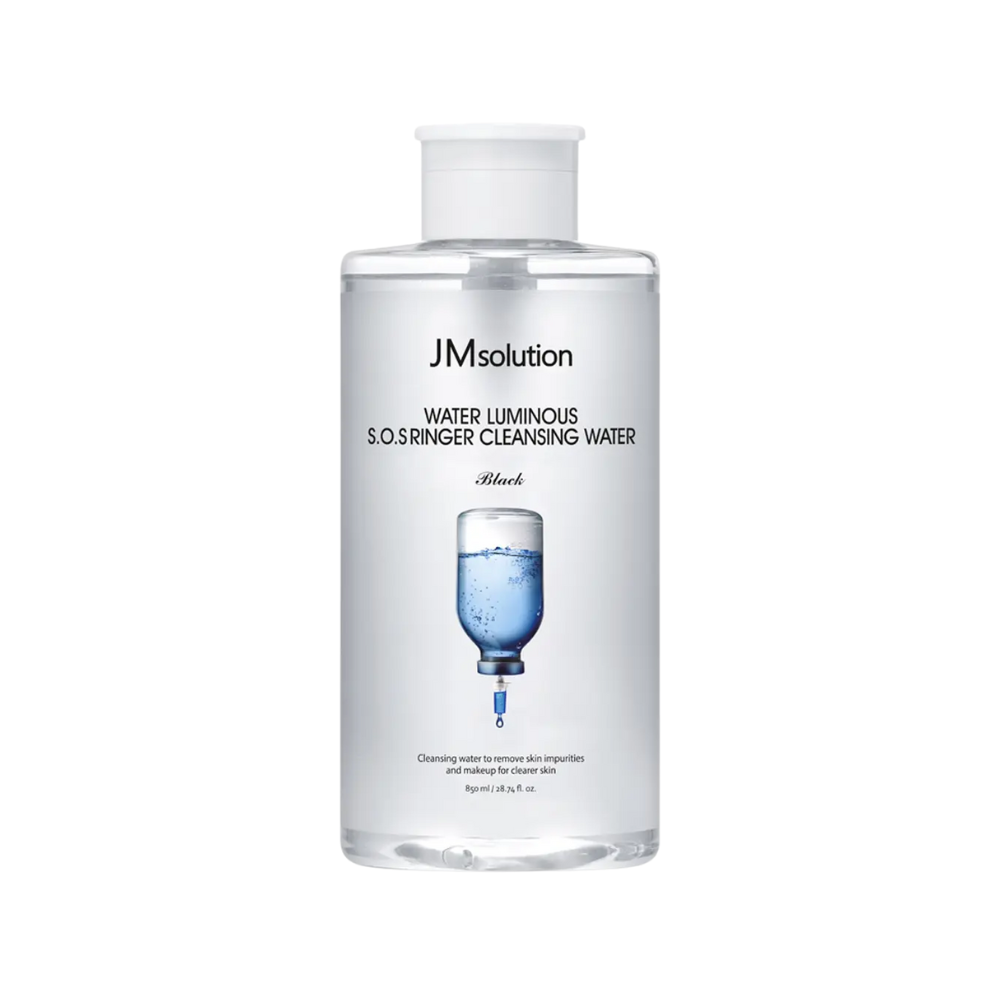  LC-Nước Tẩy Trang JM Solution Water Luminous SOS Ringer Cleansing Water Black 850ml 