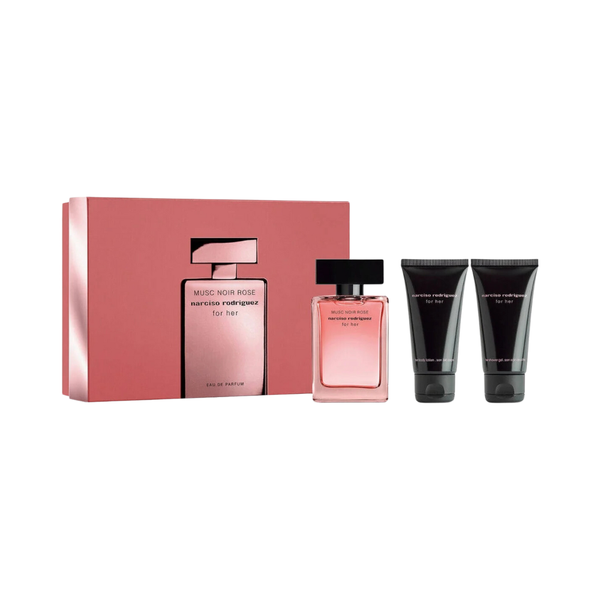 Giftset 3 Món Nước Hoa Nữ Narciso Rodriguez Ladies Musc Noir Rose EDP 50ml + Body Lotion 50ml + Shower Gel 50ml