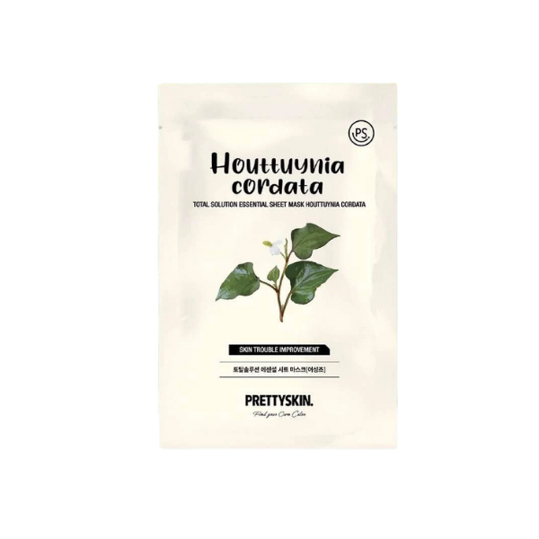 Mặt Nạ Pretty Skin Total Solution Essential Houttuynia Cordata Sheet Mask 23g