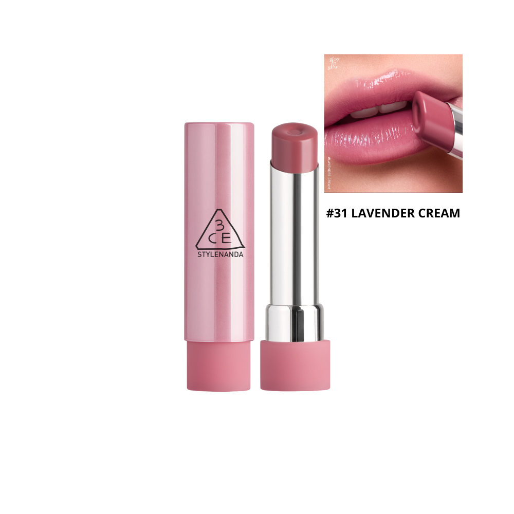  Son Bóng Dưỡng 3CE Glazy Lip Glow 3.2g #31 Lavender Cream 