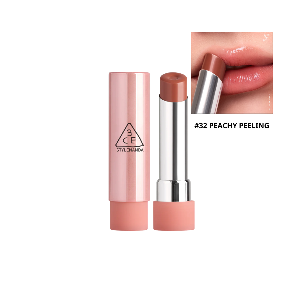  Son Bóng Dưỡng 3CE Glazy Lip Glow 3.2g #32 Peachy Peeling 