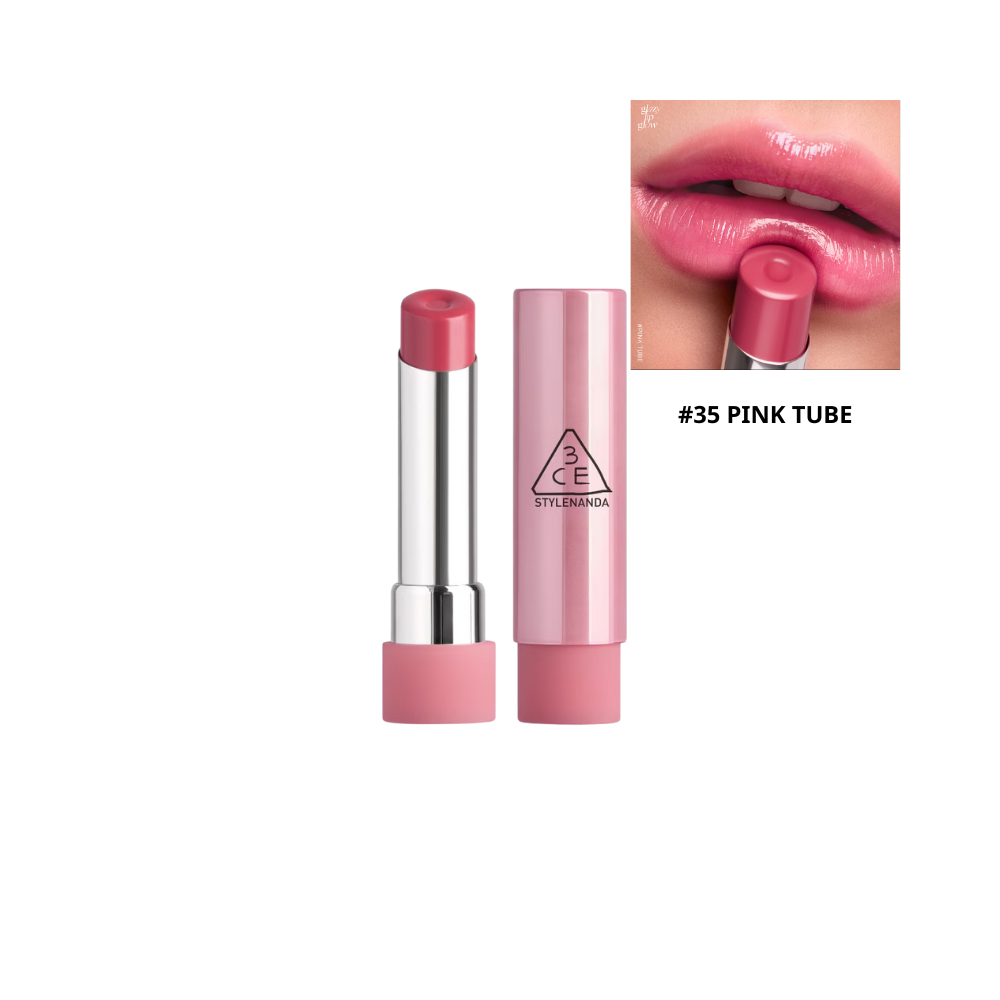  Son Bóng Dưỡng 3CE Glazy Lip Glow 3.2g #35 Pink Tube 
