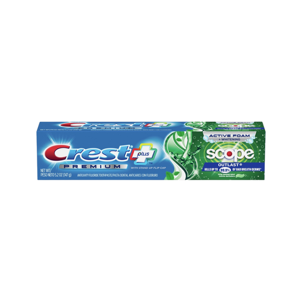 Kem Đánh Răng Crest Premium Plus Scope Outlast Toothpaste Long Lasting Mint Flavor 147g