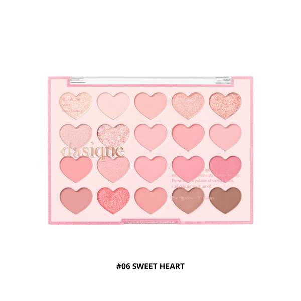 CT - Bảng Phấn Mắt 20 Màu Dasique Mood Shadow Palette 10.5g #06 Sweet Heart