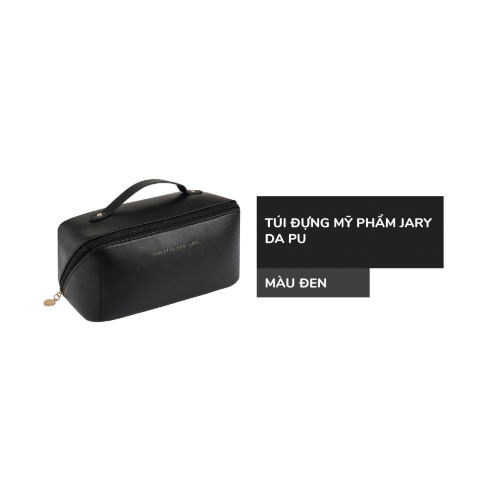  Túi Đựng Mỹ Phẩm Jary Da Pu - Màu Đen 