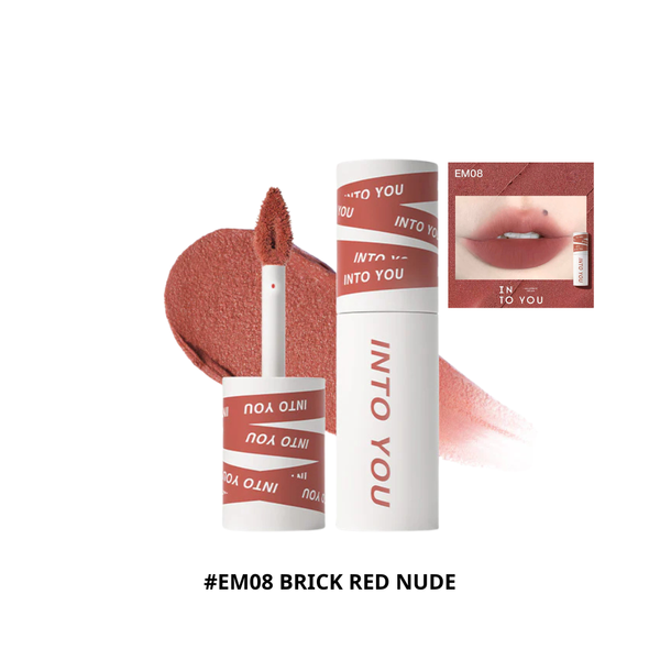 Son & Má Hồng Dạng Bùn Lì Into You Shero Super Matte Lip & Cheek Mud 1.8g #EM08 Brick Red Nude