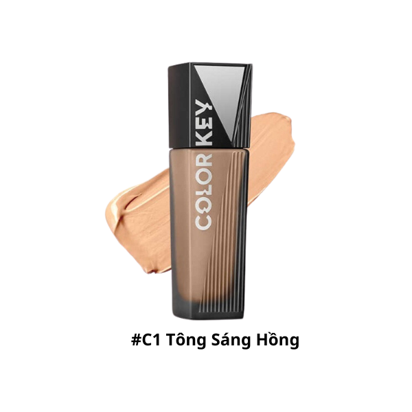 Kem Nền Dạng Lỏng Lâu Trôi Colorkey Matte Flawless Liquid Foundation 30g #C1 Tông Sáng Hồng