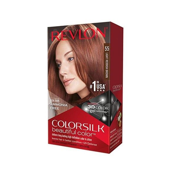  Thuốc Nhuộm Tóc Revlon ColorSilk Beautiful Color #55 Light Reddish Brown 
