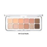  Phấn Mắt 12 Ô Clio Pro Eye Palette Air 7.2g #01 Coral Studio 
