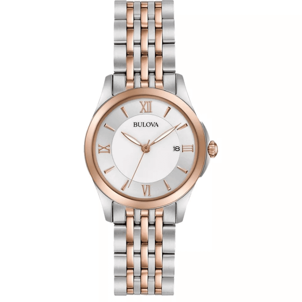  Đồng hồ Bulova Classic Two Tone Watch 98M125 27mm Nữ 