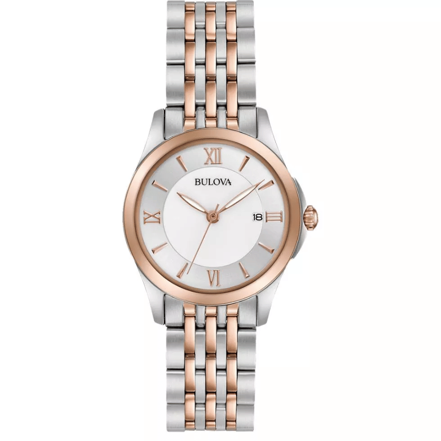  Đồng hồ Bulova Classic Two Tone Watch 98M125 27mm Nữ 