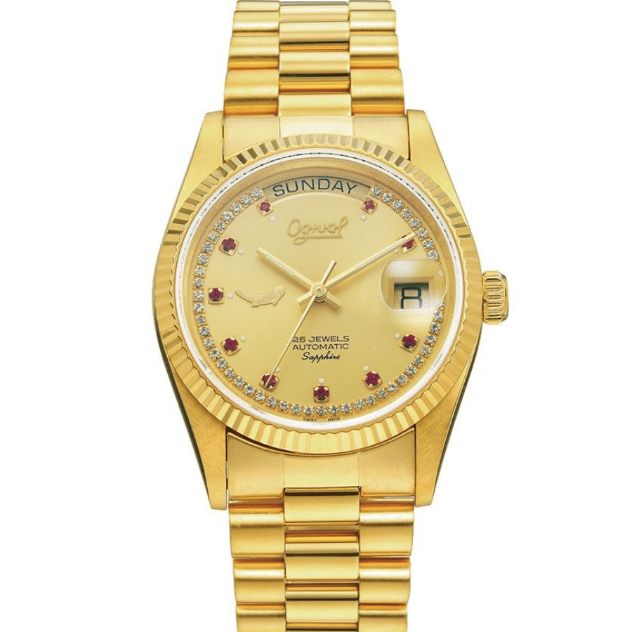  ĐỒNG HỒ OGIVAL 3032M AUTOMATIC NAM (hột đỏ) 