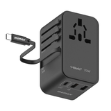 Momax UA18 – Bộ sạc du lịch Momax 1-World Universal 5-Port Travel GaN kèm cáp type C dài 65cm công suất 70W