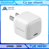 Củ sạc nhanh Type C chân dẹt 20W Momax UM68