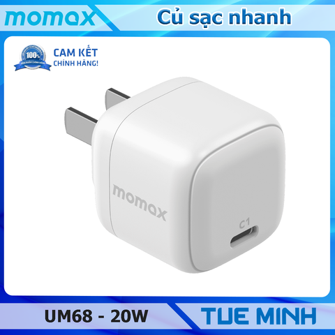 Củ sạc nhanh Type C chân dẹt 20W Momax UM68