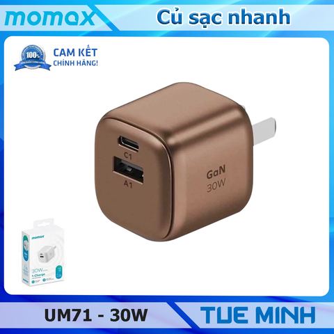 Củ sạc nhanh Type C chân dẹt 30W Momax UM71