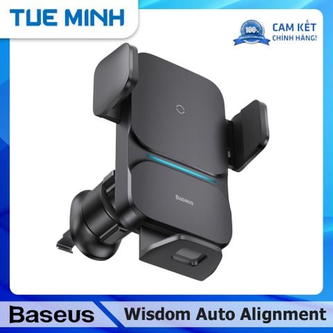 Giá đỡ điện thoại kiêm sạc không dây Baseus Wisdom Auto Alignment Car Mount Wireless Charger