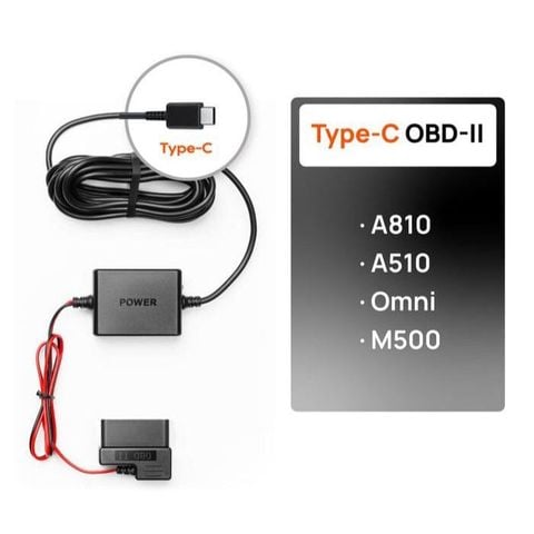 Bộ Hardwire Kit OBD chân cắm USB Type C chính hãng 70mai - Hàng thanh lý