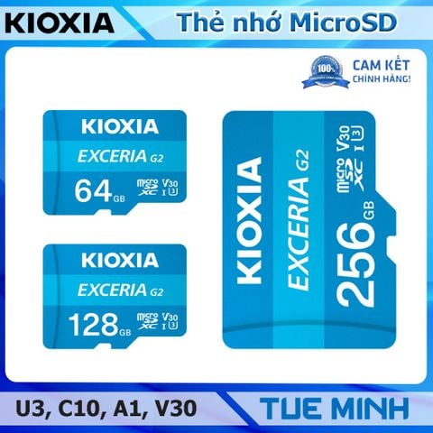 Thẻ nhớ MicroSD KIOXIA Exceria G2, U3, V30 100MB/s