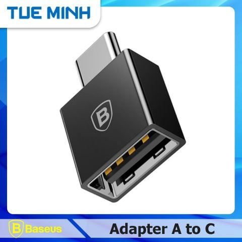 Adapter chuyển đổi cổng USB A sang USB Type C hàng chính hãng Baseus
