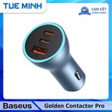 Tẩu Sạc Nhanh Đa Năng Trên Ô Tô 65W Baseus Golden Contactor Pro Triple Fast Charger