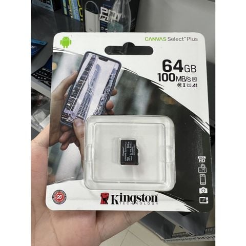 Thẻ nhớ MicroSD Kingston - 100MB Canvas Select Plus chính hãng
