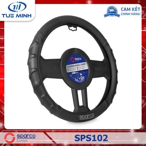 Bọc vô lăng cao cấp cho xe ô tô Sparco SPS102 - Hàng chính hãng