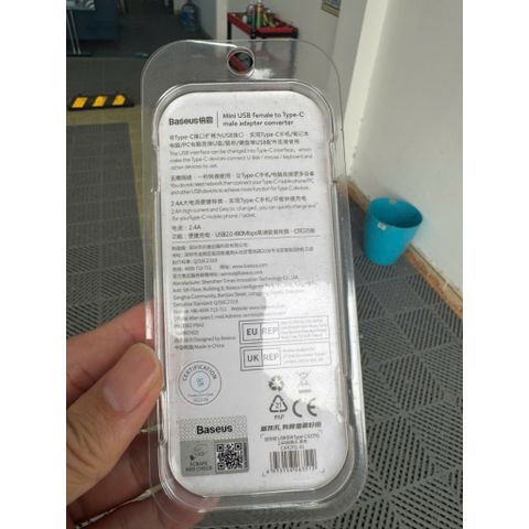 Adapter chuyển đổi cổng USB A sang USB Type C hàng chính hãng Baseus